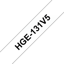 Brother szalag HGe-131 (12 mm, 8 m, átlátszó alapon fekete, nagy sebességű, 5 db/csomag)