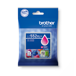 Brother tintapatron LC552XLM (magenta, 1500 oldal, nagy kapacitású)