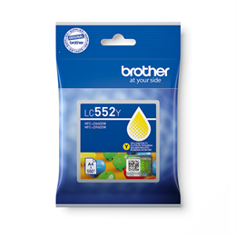 Brother tintapatron LC552Y (sárga, 550 oldal)
