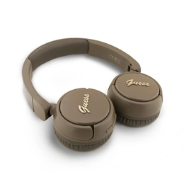 CG Mobile Guess Script Metal Logo bluetooth fejhallgató sztereo (v5.3, mikrofon, IPX4 vízálló, sötétbarna)