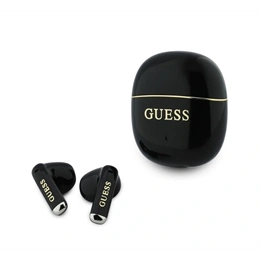 CG Mobile guess gold line glossy classic logo bluetooth fülhallgató sztereo (v5.4, tws, mikrofon, töltőtok, fekete)