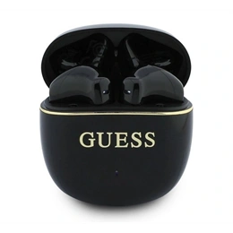 CG Mobile guess gold line glossy classic logo bluetooth fülhallgató sztereo (v5.4, tws, mikrofon, töltőtok, fekete)