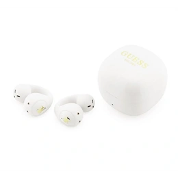 CG Mobile guess mini classic logo bluetooth fülhallgató sztereo (v6.0, tws, fülre csíptethető, mikrofon + töltőtok, fehé
