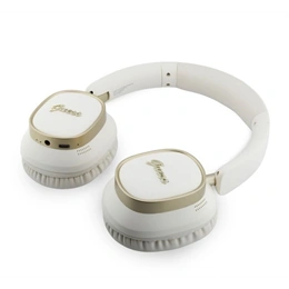 CG Mobile guess script metal logo bluetooth fülhallgató sztereo (v5.4, ENC, mikrofon, zajszűrő, fehér)