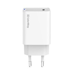 ColorWay GaN Mini AC töltő (45W, PD, PPS, 1x USB-C, fehér)