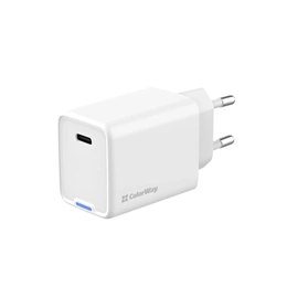 ColorWay GaN Mini AC töltő (45W, PD, PPS, 1x USB-C, fehér)