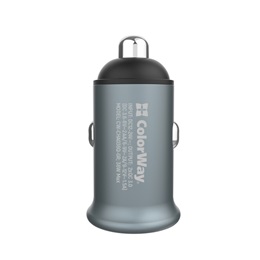 ColorWay autós töltő CW-CHA036Q-GR (2xUSB, Quick Charge 3.0, 36W, szürke)