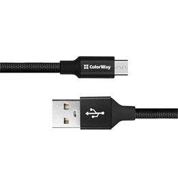 Colorway USB kábel (C dugó, 25 cm, 2,4A, fekete)