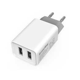 Colorway USB töltő adapter (2xUSB, Auto ID, 2.1A, 10W, fehér, CW-CHS015-WT)