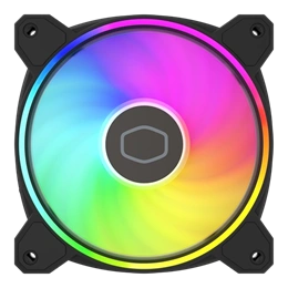 Cooler Master MasterFan MF120 Halo2 ARGB hűtő ventilátor (120 mm, PWM, 0-2050 rpm, 27 dBA, fekete)