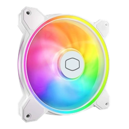 Cooler Master MasterFan MF140 Halo2 hűtő ventilátor (140 mm, 0-1600 rpm, PWM, puskacsapágy, ARGB, 27 dBA, fehér)