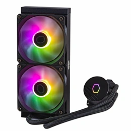 Cooler Master MasterLiquid 240L Core ARGB White vízhűtés (2x 120 mm, PWM, max 1750 RPM, ARGB, fehér)