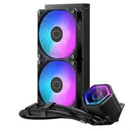 Cooler Master MasterLiquid 240 Core II ARGB vízhűtés (240 mm radiátor, 2x 120 mm ventilátor, 650-1750 rpm, PWM, ARGB, fe