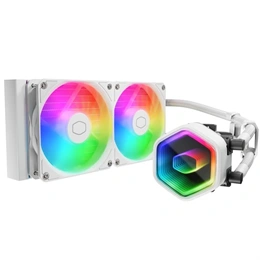 Cooler Master MasterLiquid 240 Core II White vízhűtés (2x 120 mm ARGB ventilátor 650-1750 rpm, radiátor 277 x 119,6 x 27