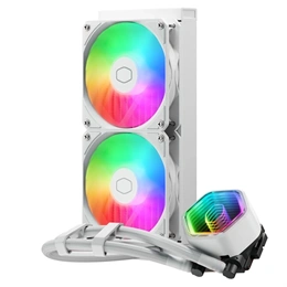 Cooler Master MasterLiquid 240 Core II White vízhűtés (2x 120 mm ARGB ventilátor 650-1750 rpm, radiátor 277 x 119,6 x 27