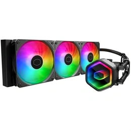 Cooler Master MasterLiquid 360 Core II ARGB vízhűtés (360 mm, 3x120 mm ventilátor, PWM, max 1750 RPM, ventilátor zaj 27,