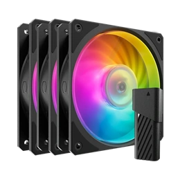 Cooler Master Mobius 120P ARGB hűtő ventilátor (120 mm, 2400 RPM, PWM, 3 db, 30 dBA, fekete)