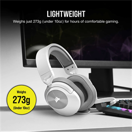 Corsair HS55 vezetékes fejhallgató sztereo (mikrofon, 3,5mm jack, 50mm meghajtó, 1,8m kábel, fehér)