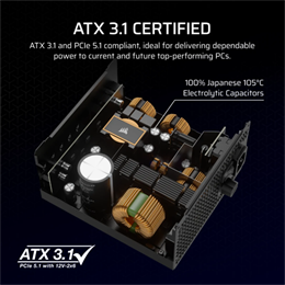 Corsair RM750x tápegység (750 W, 80+ Gold, ATX 3.1, moduláris, PCIe 5.1, 14 cm)