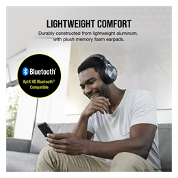 Corsair Virtuoso Wireless XT vezeték nélküli headset (Dolby Atmos, RGB világítás, mikrofon, 50 mm meghajtó, 15 óra üzemi