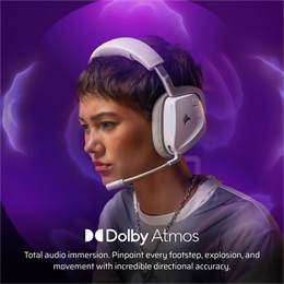 Corsair Void V2 vezeték nélküli gaming fejhallgató (Dolby Atmos, mikrofon, 2.4 GHz vevő, Bluetooth 5.3, 70 óra üzemidő,