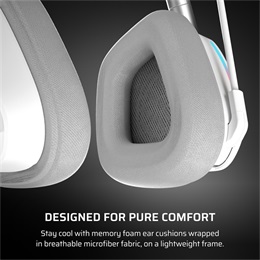 Corsair Void V2 vezeték nélküli gaming fejhallgató (Dolby Atmos, mikrofon, 2.4 GHz vevő, Bluetooth 5.3, 70 óra üzemidő,