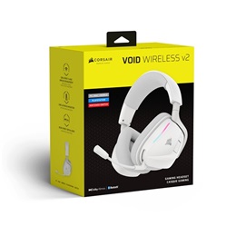 Corsair Void V2 vezeték nélküli gaming fejhallgató (Dolby Atmos, mikrofon, 2.4 GHz vevő, Bluetooth 5.3, 70 óra üzemidő,