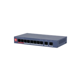 Dahua CS4010-8ET2GT-110 PoE switch (cloud menedzsment, 8x 10/100 Mbps PoE, 2x 10/100/1000 Mbps, 110W)