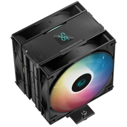 DeepCool AG400 Digital Plus processzor hűtő (120 mm, PWM, 500-2100 RPM, hidrodinamikus csapágy, címezhető RGB, fekete)