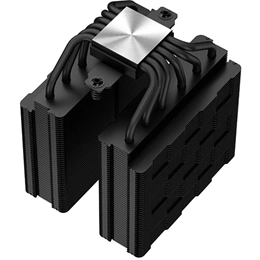 DeepCool AG620 BK ARGB CPU hűtő (2x120 mm ventilátor, PWM, max 1850 rpm, 29,4 dBA, hidraulikus csapágy, fekete)