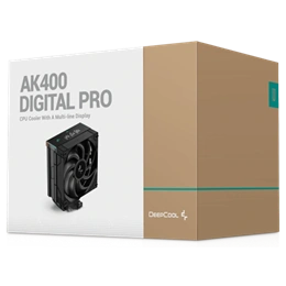 DeepCool AK400 Digital Pro CPU hűtő (120 mm, PWM, 500-1750 rpm, ?25 dB(A), ARGB, fekete)