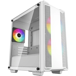 DeepCool CC360 ARGB (midi torony, Micro-ATX, Mini-ITX, ablakos, fehér)