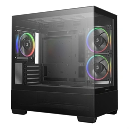 DeepCool CG380 3F (Midi, 2x 3,5", 3x 2,5", előlap: 2x USB3.0, 1x Type-C, Audio/Mic x1, 2+1 ventilátor, fekete)