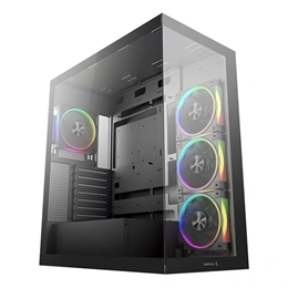 DeepCool CG580 4F V2 (E-ATX, ablakos, 4x ARGB ventilátor, fekete)