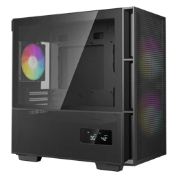 DeepCool CH360 Digital (Micro Tower, Micro-ATX, ablakos, 2x140/1x120 ventilátorok, fekete)