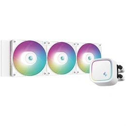 DeepCool LE720 WH vízhűtés (3x120 mm, max 2550 rpm, max 32,9 dBA, LED, fehér)