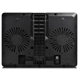 DeepCool U PAL notebook hűtőpad (2×140 mm ventilátor, 26,3 dB, max. 15,6", fém, fekete, USB)
