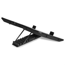 DeepCool U PAL notebook hűtőpad (2×140 mm ventilátor, 26,3 dB, max. 15,6", fém, fekete, USB)