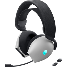 Dell Alienware AW725H vezeték nélküli fejhallgató (v5.3, mikrofon, sztereo, fehér)