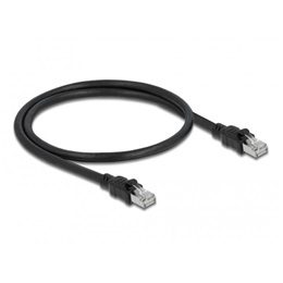 Delock RJ45 CAT6A F/UTP -> RJ45 CAT6A F/UTP M/M adatkábel 0.5m fekete