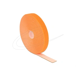Delock tépőzáras kábelkötegelő (10m x 20mm, újrahasználható, narancssárga)