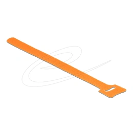 Delock tépőzáras kábelkötegelő (200 x 12 mm, 10 db, narancssárga, rögzítő pánt, hurkolható, politasak)