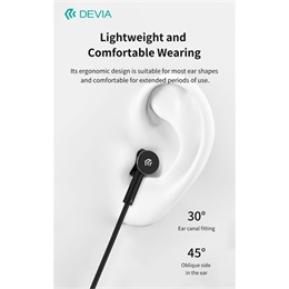 Devia Smart Series M1 Metal in-ear sztereó fülhallgató (USB-C, mikrofon, 10 mm hangszóró, 120 cm kábel, ezüst)