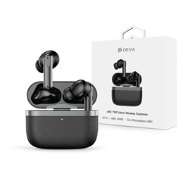 Devia TWS Ultra1 bluetooth fejhallgató sztereó (v5.4, ANC, mikrofon, vezeték nélküli töltés, 32 óra lejátszás, Type-C, f