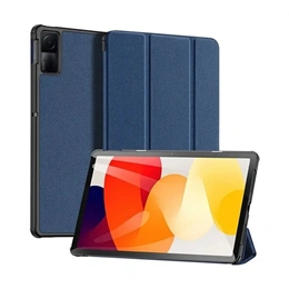 Dux Ducis Domo bőr hatású álló tok (aktív flip, oldalra nyíló, trifold, asztali tartó, textil minta, prémium minőség, sö