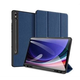 Dux Ducis Domo bőrhatású álló tok (aktív flip, oldalra nyíló, trifold, asztali tartó, textil minta, prémium minőség, söt