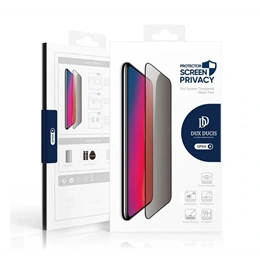 Dux Ducis Privacy képernyővédő üveg (2.5D, 0.33mm, 9H, betekintés védelem, fekete)