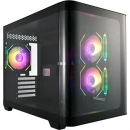 FSP S380 (midi torony, ATX, ablakos, fekete)