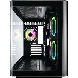 FSP S380 (midi torony, ATX, ablakos, fekete)