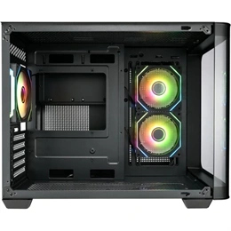 FSP S380 (midi torony, ATX, ablakos, fekete)